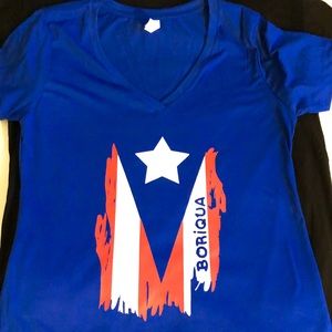 Brand new Boriqua Flag shirt